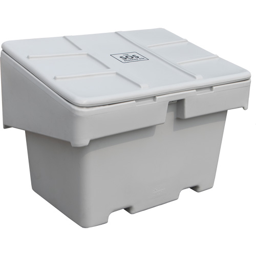 Contenants pour sel & sable SOS, Avec Moraillon, 42" x 29" x 30", 11 pi³, Gris M & M Nord Ouest Inc