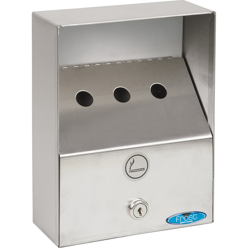 Smoking Receptacles, Wall-Mount, Stainless Steel, 1 Litres Capacity, 9" Height M & M Nord Ouest Inc