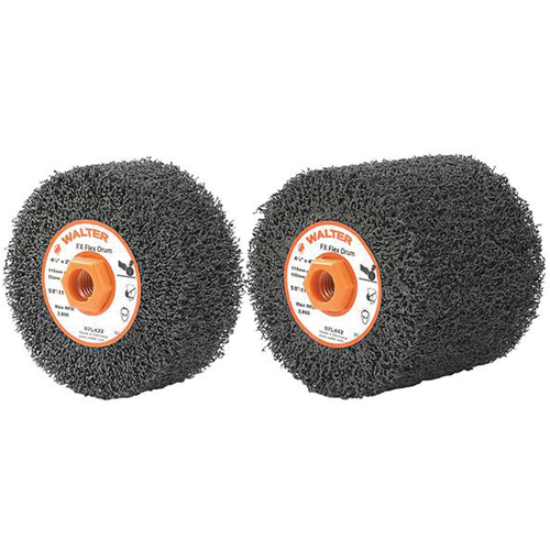 Tambours FX Flex, 4-1/4" dia. x 2" la, 5/8"-11 Arbre, Grain Flex, gros M & M Nord Ouest Inc