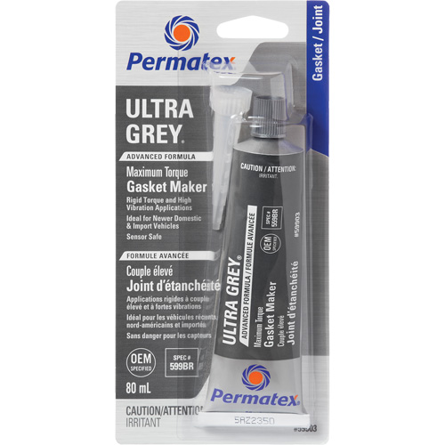 Compos&eacute; &agrave; joints Ultra Grey, Tube, 80 ml, -54°C - 260°C/-65°F - 500°F M & M Nord Ouest Inc