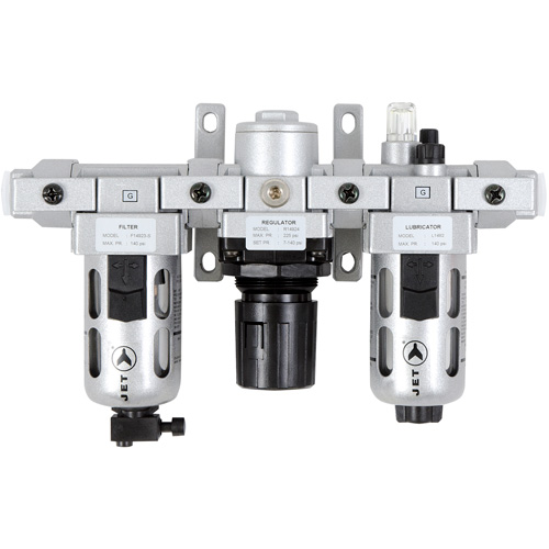Filtre &agrave; air interm&eacute;diaire en trois parties, r&eacute;gulateur & lubrificateur AFRLMI38, 3/8" NPT M & M Nord Ouest Inc