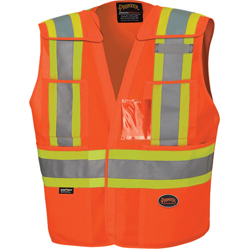 6930 Drop Shoulder Tear-Away Safety Vest, High Visibility Orange, Large/X-Large, Polyester M & M Nord Ouest Inc