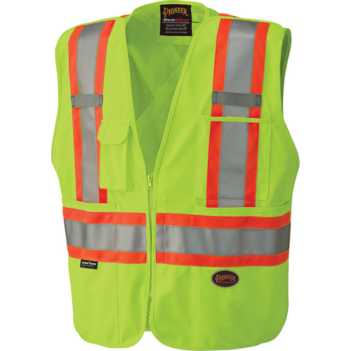 6936 5-Point Tear-Away Safety Vest, High Visibility Lime-Yellow, 2X-Large, Polyester M & M Nord Ouest Inc