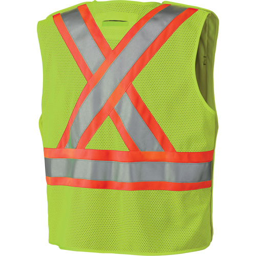 6936 5-Point Tear-Away Safety Vest, High Visibility Lime-Yellow, 2X-Large, Polyester M & M Nord Ouest Inc