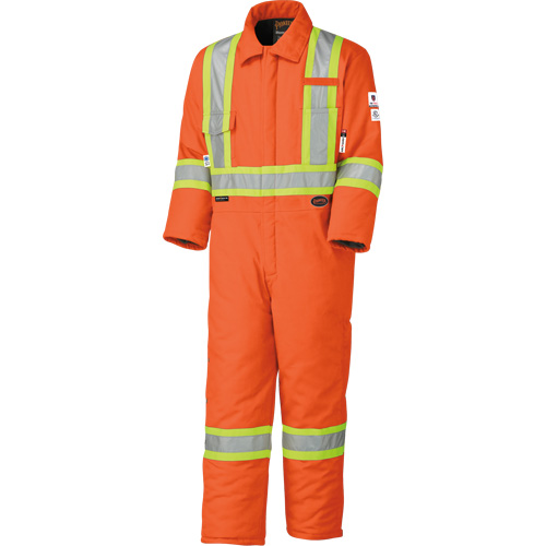 5532A High Visibility FR Rated & Arc Rated Safety Coveralls, Size 2X-Large, High Visibility Orange, 58 cal/cm² M & M Nord Ouest Inc
