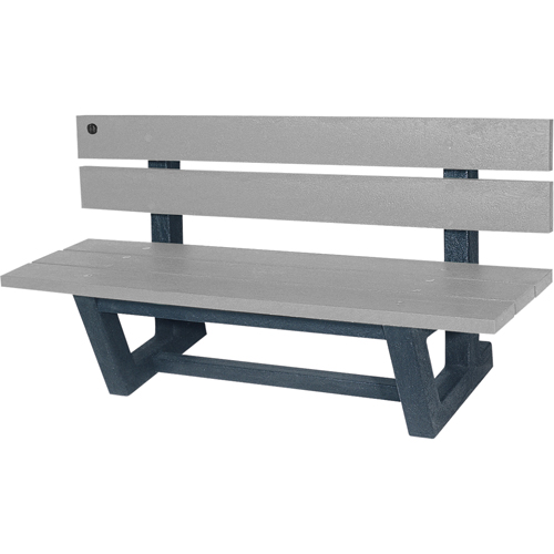 Bancs de parc d'ext&eacute;rieur, Plastique recycl&eacute;, 72" lo x 23-3/16" la x 29-13/16" h, Gris M & M Nord Ouest Inc