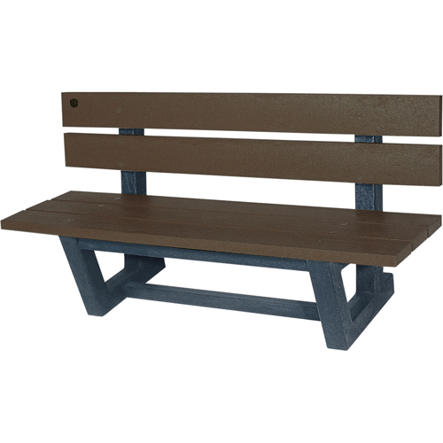 Bancs de parc d'ext&eacute;rieur, Plastique recycl&eacute;, 60" lo x 22-13/16" la x 29-13/16" h, Ombre M & M Nord Ouest Inc