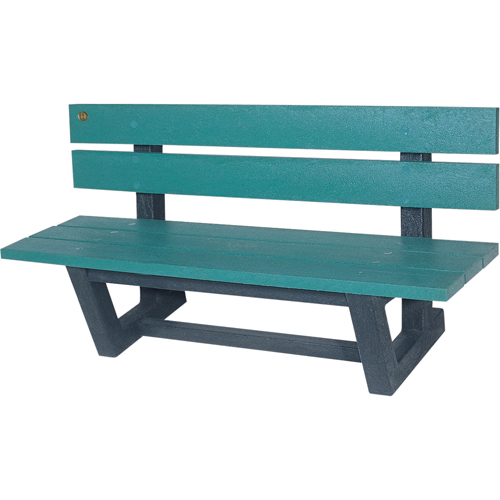 Bancs de parc d'ext&eacute;rieur, Plastique recycl&eacute;, 60" lo x 22-13/16" la x 29-13/16" h, Vert M & M Nord Ouest Inc