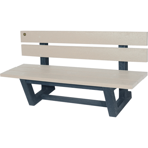Bancs de parc d'ext&eacute;rieur, Plastique recycl&eacute;, 72" lo x 23-3/16" la x 29-13/16" h, Sable M & M Nord Ouest Inc
