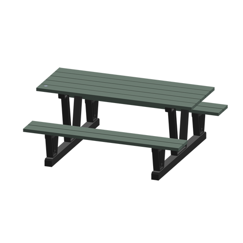 Tables de pique-nique d'ext&eacute;rieur en plastique recycl&eacute;, 72" lo x 60-5/16" la, Gris M & M Nord Ouest Inc