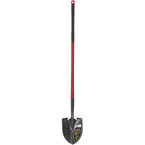 Pro Round Point Shovel, Tempered Steel Blade, Fibreglass, Straight Handle M & M Nord Ouest Inc