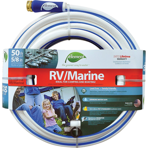 Boyaux d'arrosage pour bateaux et VR Element , PVC, 5/8" dia x 50' M & M Nord Ouest Inc