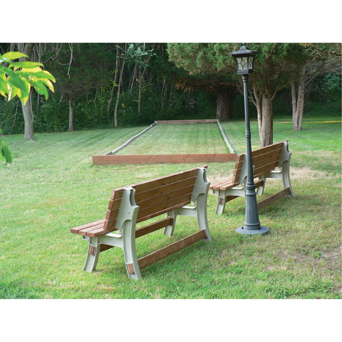 Basics&reg; Flip Top Park Bench / Table, Plastic, 96" L x 26" W x 34" H, Sand M & M Nord Ouest Inc