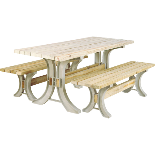2x4 Basics&reg; Picnic Table & Benches Kit, 8' L x 30" W, Sand M & M Nord Ouest Inc