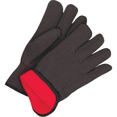Gants en jersey classiques, Taille unique, Noir, Molleton rouge, &agrave; enfiler M & M Nord Ouest Inc