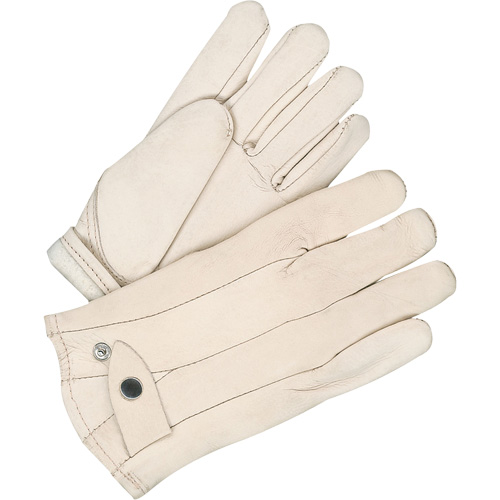 Gants classiques de cordeur, 10, Paume Cuir fleur de vache, Doubleure Molleton M & M Nord Ouest Inc