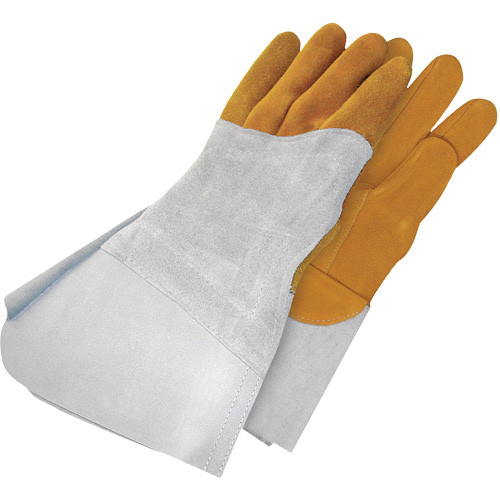 Gants de soudage &agrave; l'arc TIG en cuir de daim retourn&eacute; Gander Brand, Cuir fleur de daim, Taille 10 M & M Nord Ouest Inc