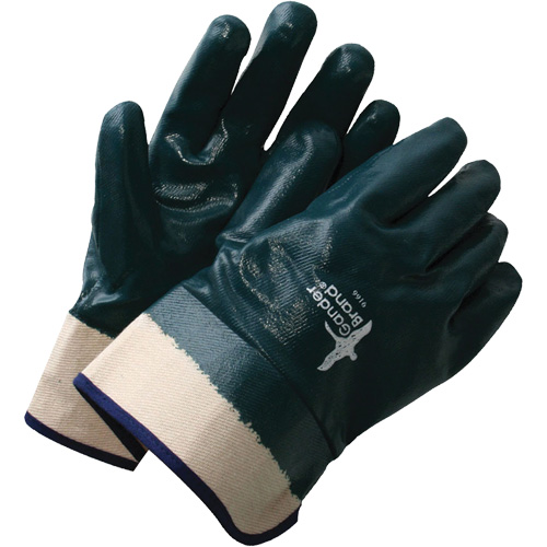 Deny Coated Gloves with Safety Cuffs, One Size, Nitrile Coating, Cotton Shell M & M Nord Ouest Inc