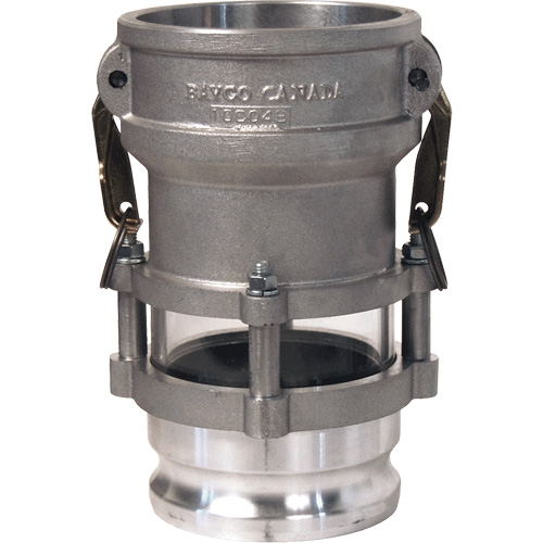 Coupleur &agrave; cannelure et came de conduite avec voyant x adaptateur M & M Nord Ouest Inc