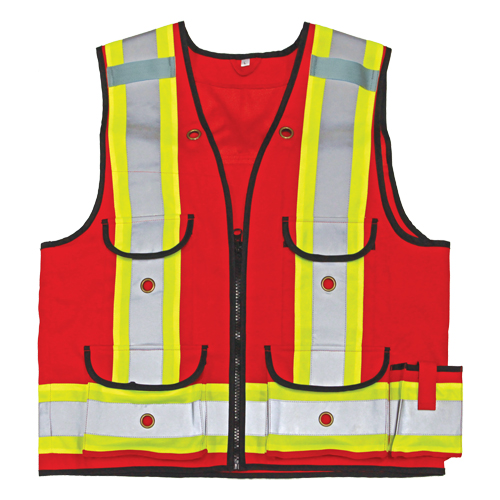 Veste de s&eacute;curit&eacute; pour apenteur All-Trades 1000D, Rouge, Grand, Polyester M & M Nord Ouest Inc
