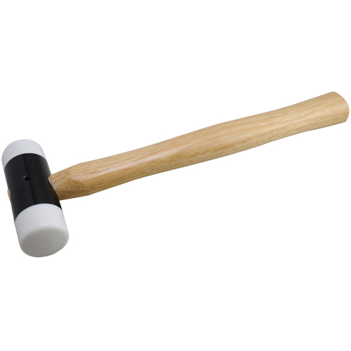 Soft-Face Hammer, 14 oz. Head Weight, Plain Face, Wood Handle, 11-5/8" L M & M Nord Ouest Inc