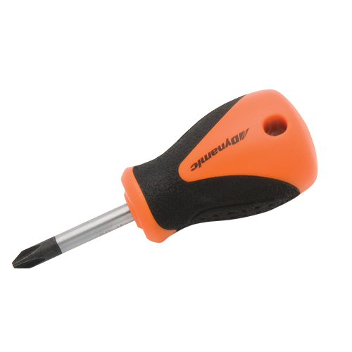 Philips Stubby Screwdriver, #2, 3-4/5" L, Cushion Grip Handle M & M Nord Ouest Inc