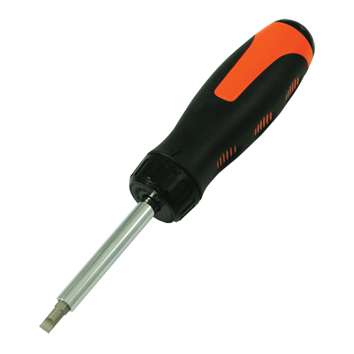 Tournevis multi embouts &agrave; cliquet, 10-3/5" lo, Prise Coussin&eacute;e M & M Nord Ouest Inc