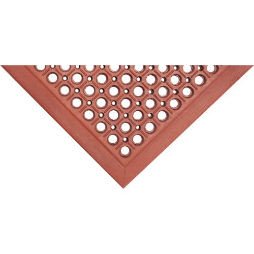 Tapis de s&eacute;rie Competitor, &agrave; fentes, 3' x 5' x 7/8", Orange, Caoutchouc naturel M & M Nord Ouest Inc