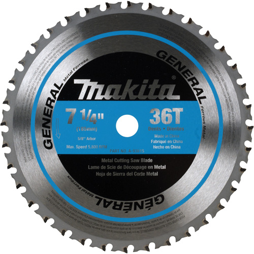 Lame de scie &agrave; pointes au CERMET, 7-1/4", 36 dents, Pour M&eacute;tal M & M Nord Ouest Inc