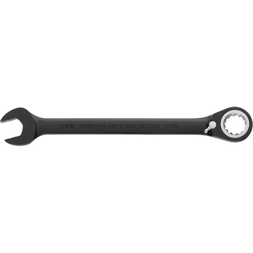Reversible Combination Ratchet Wrench, 4/6/12 Point, 1-1/8", Black/Chrome Finish M & M Nord Ouest Inc