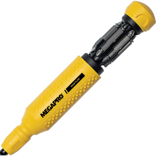 Original SHAFTLOK 15-in-1 Multi-Bit Screwdriver, 8-37/50" L, Textured Handle M & M Nord Ouest Inc