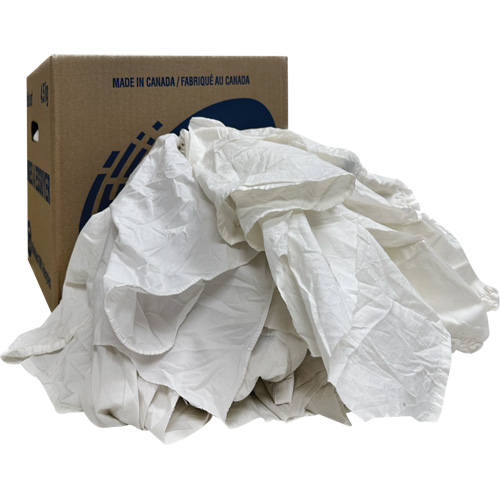 Boîte de chiffons d'essuyage, Blanc, 10 lb M & M Nord Ouest Inc
