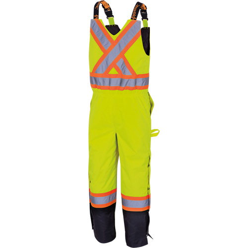 5041BB Waterproof Quilted Bib Pants, Polyester, Large, High Visibility Lime-Yellow M & M Nord Ouest Inc