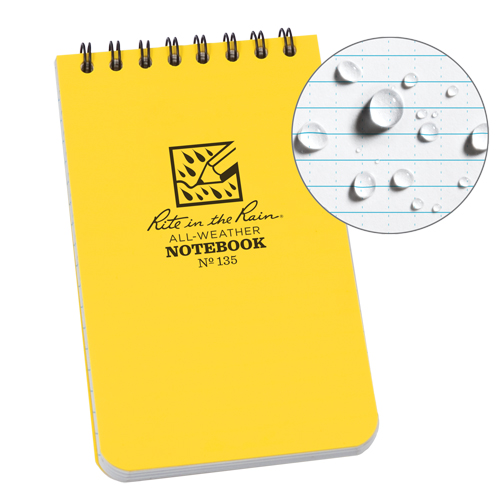 Carnet de notes de poche &agrave; spirale, Couverture souple, Jaune, 100 Pages, 3" , 5"  M & M Nord Ouest Inc