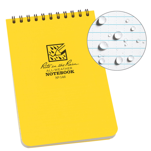 Pocket Top-Spiral Notebook, Soft Cover, Yellow, 100 Pages, 4" W x 6" L M & M Nord Ouest Inc