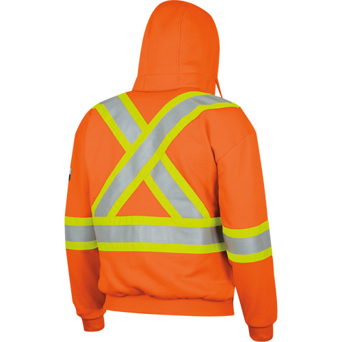 338SF Flame-Resistant Zip Style Hoodie, Men's, X-Large, High Visibility Orange, 22 cal/cm² M & M Nord Ouest Inc