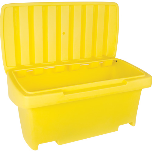 Heavy-Duty Outdoor Salt and Sand Storage Container, 24" x 48" x 24", 10 cu. Ft., Yellow M & M Nord Ouest Inc