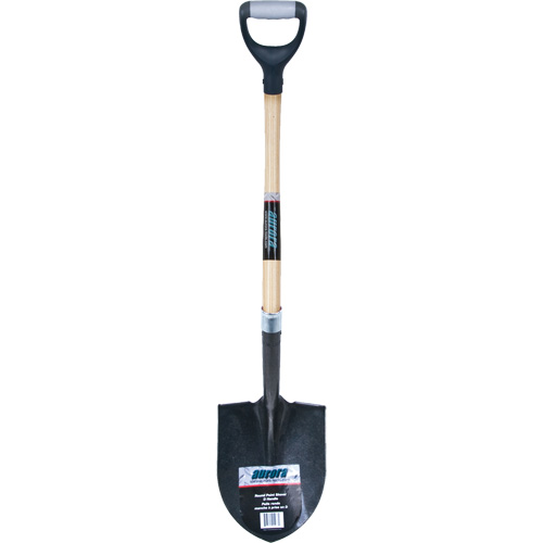 Heavy-Duty Round Point Shovel, Carbon Steel Blade, Hardwood, D-Grip Handle M & M Nord Ouest Inc
