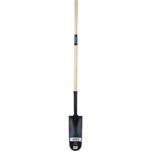 Pelle &agrave; drain robuste, Acier au carbone, Lame 16" x 6", 45" lo, Manche Droit M & M Nord Ouest Inc