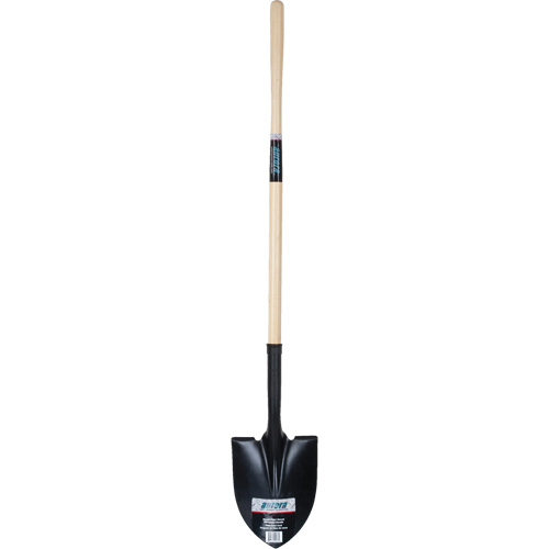 Round Point Shovel, Tempered Steel Blade, Hardwood, Straight Handle M & M Nord Ouest Inc