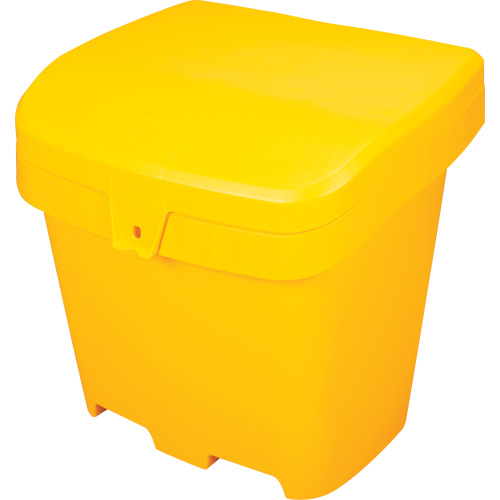 Bacs d'entreposage pour sel & sable, Avec Moraillon, 21" x 27" x 26", 4,24 pi³, Jaune M & M Nord Ouest Inc