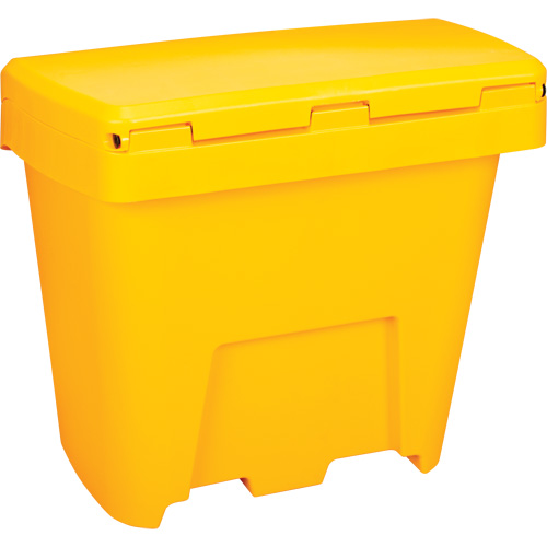 Bacs d'entreposage pour sel & sable, Avec Moraillon, 21" x 27" x 26", 4,24 pi³, Jaune M & M Nord Ouest Inc
