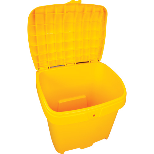 Bacs d'entreposage pour sel & sable, Avec Moraillon, 21" x 27" x 26", 4,24 pi³, Jaune M & M Nord Ouest Inc