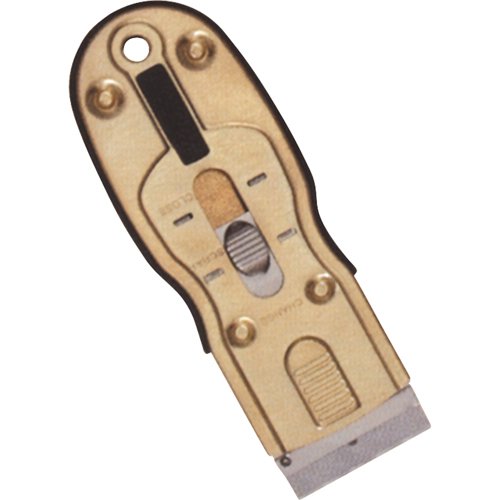Grattoirs &agrave; lame de rasoir ergonomique, Lame Acier au carbone, Largeur 1-1/2", Manche Caoutchouc M & M Nord Ouest Inc
