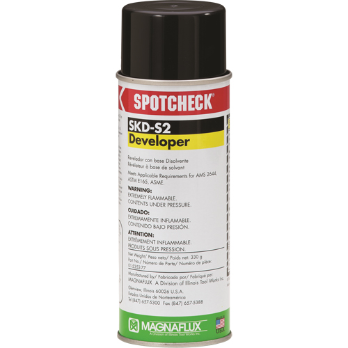 R&eacute;v&eacute;lateur &agrave; base de solvant Spotcheck SKD-S2, Canette a&eacute;rosol M & M Nord Ouest Inc