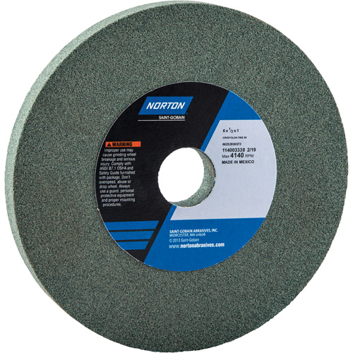 Bench Grinding Wheels - Gemini, 6" x 1/2", 1" Arbor M & M Nord Ouest Inc