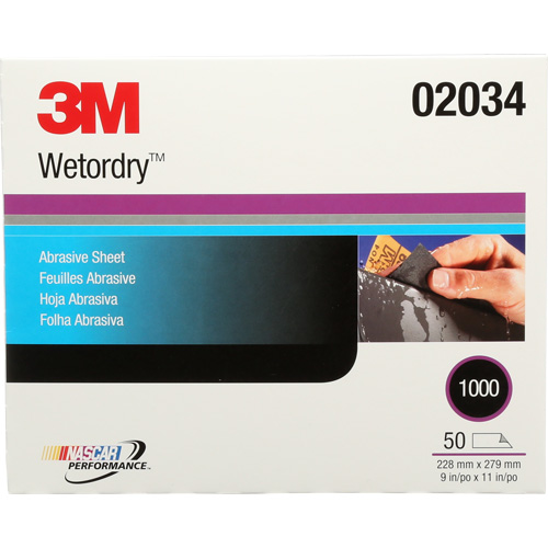 Feuille abrasive Imperiale, 9" x 11", Grain 1000, Carbure de silicium M & M Nord Ouest Inc