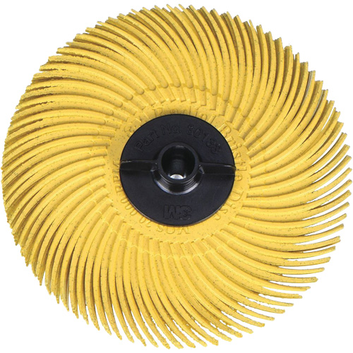 Meule en soie radiale Scotch-Brite, Oxyde d'aluminium, Grain 80, 3" dia. M & M Nord Ouest Inc