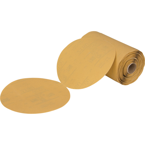 Rouleau de disques abrasifs dor&eacute;s en papier Stikit 216U, 6" dia., Grain P360, Oxyde d'aluminium M & M Nord Ouest Inc
