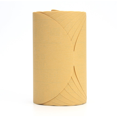 Rouleau de disques abrasifs dor&eacute;s en papier Stikit 216U, 6" dia., Grain P320, Oxyde d'aluminium M & M Nord Ouest Inc